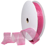 Morex Ribbon Sheer Organza 7/8 x 100 Yards, Pink