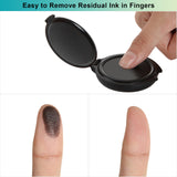 10 Pack Fingerprint Ink Pads, Thumbprint Ink Pad, Black Ink Pad, Thumb Print Stamp Pad for Office Supplies Identification Notary