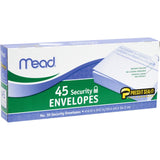 Mead #10 Envelopes, Security Printed Lining for Privacy, PressIt SealIt Self Adhesive Closure, AllPurpose 20lb Paper, 41/8