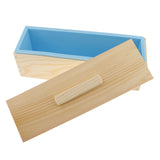 ILSMYSUTRA Blue Flexible Rectangular Soap Silicone Loaf Mold Wood Box for 1200g Soap Making Supplies |Crafts | Home Arts & Craft