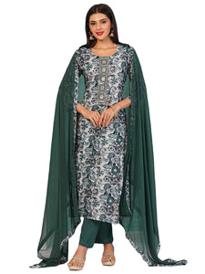 Gosriki Women'S Cotton Blend Straight Printed Kurta With Pant & Dupatta (Ramna Blue-Gs_Xxl_Blue_Xx-Large),Blue,2,B0D2NDXTPM