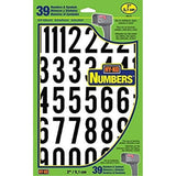 HyKo Products MM7N Self Adhesive Vinyl Numbers 2 High, Black & White, 39 Pieces