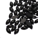 MECCANIXITY 200PCS Acrylic Horse Eye Gems 4x8mm Flat Back Artificial Rhinestones for DIY Crafts Bead Wedding Party Face Painting