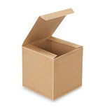 AwePackage 24 Count of Pinstripe Kraft Gift Box 5x5x5