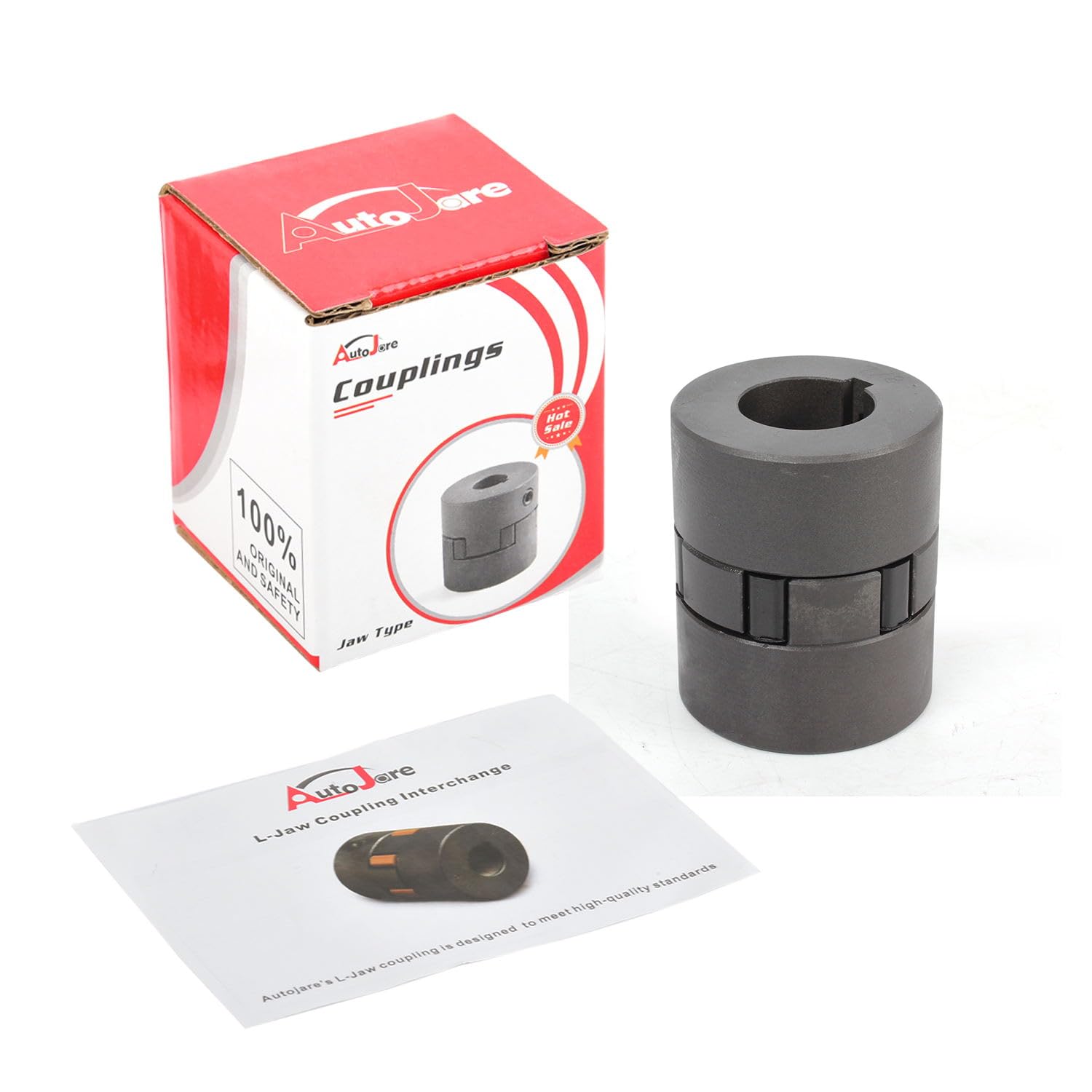 1/2 to 7/8 L075 Flexible 3-Piece L-Jaw Coupling Set & Buna-N NBR Rubber Spider