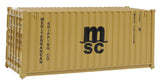 Walthers SceneMaster RS MSC BRN Container, 20', Mediterranean Shipping Co.