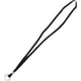 Advantus 36 Deluxe Lanyard With Key Ring, 36 Length, Black, Pack Of 23