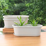Eha Earth Friendly Regalia 12 Inch Pots And Planters Set Of 3 | Bamboo Based, Uv Protected | Plant Pots For Indoor & Balcony Win