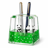 7Seas Cute Panda Desk Organizer Acrylic Pen Holder for Office & Home Desk