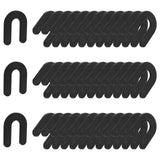 Moicstiy 200Pcs Horseshoe Shims Tile Spacers 1/4 Inch, U Shape Plastic Shims for Leveling(Black)
