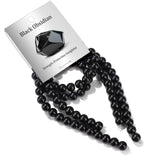 Risyfjew 100PCS 8mm Natural Black Obsidian Beads Gemstone Round Loose Beads for Jewelry Making Chakra Crystal Stone Beads for Br