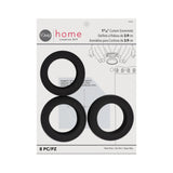 Dritz Curtain Grommets, 1-9/16 (40 mm) Inner Diameter, Heavy-Duty Plastic, Black Color, Snap-On Design, Tool-Free Installation, 