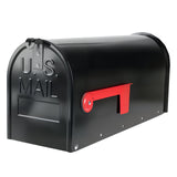 Zinovo Metal Post Mount Mailbox for Outside,Mail Manager Curbside,Galvanized Steel Large Capacity Mail Box with Red Flag,Modern 