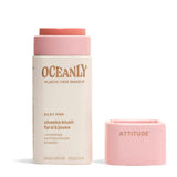 ATTITUDE Oceanly Lightweight Blush Stick, Titanium Dioxide-Free, EWG Verified, Plastic-Free, Vegan & Cruelty-free Makeup, Silky 