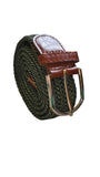 Simpl Living Canvas Elastic Braided Woven Stretch Fabric Casual Belt For Men And Women (Green 01, Fits Upto 40 Waist)