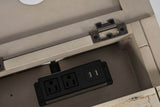Jofran Inc. Rustic Shores Farmhouse Usb Charging End Table With Storage, Scrimshaw