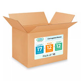 Medium Shipping & Moving Boxes 17x12x12 inches (10-Pack) - Extra Strength 200 lb vs Regular - Corrugated Durable Cardboard Boxes
