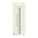 TOPS Weekly Employee Time Cards - One Sided Time Tracking Cards, Green Ink Print, 9 x 3.5, Manila Stock, Payroll Attendance Reco