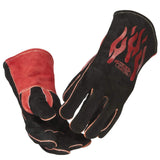 Lincoln Electric Traditional MIG/Stick Welding Gloves | 14 Lined Leather | Kevlar Stitching | K2979ALL, Black, Red