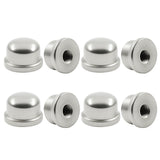 Moicstiy 8 Pcs 1/4-27 Lamp Finial Caps - 1/2 Inch Tall Tapped Knob Accessories for Light Shade Holder Harp Tops (Silver)