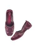 Shoetopia Embroidered Ethnic Ballerinas for Women & Girls, Red, 6 UK