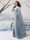 Satrani Womens Pure Georgette Saree (3633S108N_Grey)