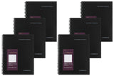 Cambridge Limited Notebook, 6 Pack Black Notebook, Legal Ruled, Professional Business Notebook, 80 Sheets, Spiral Wirebound Offi