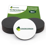 COVERCORNER Non Slip Furniture Pads 8 PCS 4'' Round - Anti Slip Furniture Pads - Self Adhesive Rubber Feet Furniture Feet - Chai
