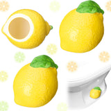 Honeydak 2 Pack Toilet Bolt Caps Decorative Lemon Toilet Bolt Screw Covers Cute Ceramic Bathroom Decor Fun Themed Gadgets Bathro