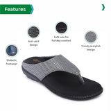 Ortho Joy Womens Extra-Soft Doctor Fancy Slippers - Grey,Grey,8,B09X33SM5P