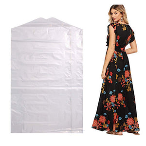 100 Pack Garment Bag Transparent Clothing Dust Cover Storage Bag Suitable for Wedding Dresses Long Skirts Windbreakers Down Jack