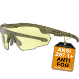 HTS HUNTERSKY DISCOVER YOUR WORLD! S57D Z87 Anti Fog Shooting Safety Glasses for men, Military Grade range Hunting Airsoft Ridin