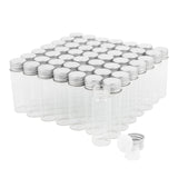 15ml Glass Vials with Screw Caps and Plastic Stoppers, Small Clear Liquid Sample Vial, Leak-Proof Vial, 50PCS
