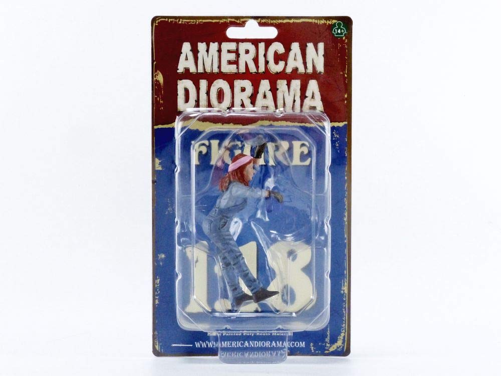 American Diorama Retro Female Mechanic Ii Figurine For 1/18 Scale Models