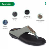 Ortho Joy Fancy Doctor Slippers | Stylish Chappal For Women | Comfortable Sandals For Women Stylish,Green,3,B0B15H23PZ