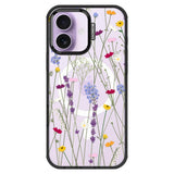 MOSNOVO for iPhone 17 Case | Compatible with Magsafe | Military Grade 10ft Drop Tested | Camera Control | Clear Black with Flora