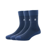Allen Solly MenS Cotton Full Length Socks (Pack Of 3) Denim