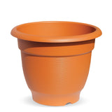 Milton Blossom Mate 2 Round Planter, 1 Piece, Terracotta Brown, Indoor And Outdoor Plastic Flower Pot For Home, Office Table, Ga