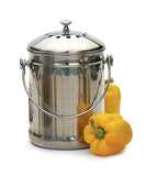 Rsvp International Kitchen Collection Compost Pail, Dishwasher Safe, 1 Gallon Capacity, Stainless Steel