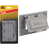HubbellBell 51015 Grey GFCI Horizontal Device Mount Single Gang Cover