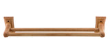 ALFI brand AB5505 24 Double Rack Wooden Towel Bar Bathroom Accessory, Natural Wood