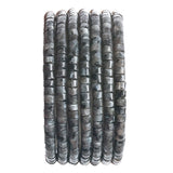 Natural Black Spectrolite Stone Spacer Beads 4x2mm 38cm/str Flat Round Loose Semi Gemstone Caps for Making Bracelets Necklace