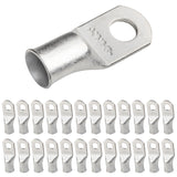 SELTERM 25pcs 2/0 AWG 3/8 Stud Marine Grade Tinned Copper Battery Cable Lugs, 00 Gauge Ring Terminals, UL Wire Lugs Electrical B