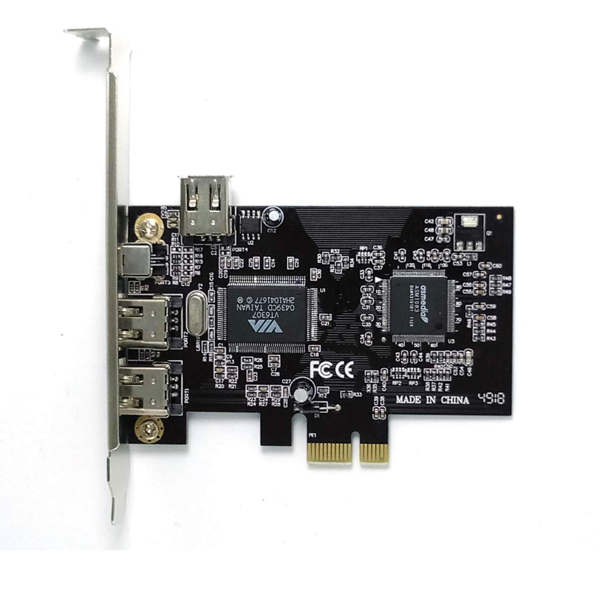 ELIATER PCIe Firewire Card for Windows 10, IEEE 1394A PCI Express Controller 4 Ports(3 x 6 Pin and 1 x 4 Pin), 1394a Firewire 40