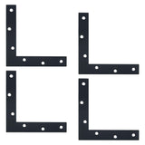 Alise Flat L Brackets for Wood,Black Flat Corner Brace Corner Brackets for Wood Frame Tables Chairs Sofas Beds Cabinets Doors an