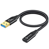 PHIXERO [10Gbps] USB C Female to USB Male Adapter 3.1 Gen 2 (1 Ft), 3A Fast Charging USB A to USB C Adapter with 10Gbps Data Tra