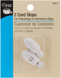 Dritz 469-9 Cord Stops for Drawstrings on Garments & Bags, White (2-Count)