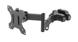 AMER Steel Universal Full Motion Pole Mount Monitor Arm with Removable 75mm and 100mm VESA Plate, Fits 17 to 32 inch Screens, Bl