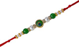 Shalinindia Premium Designer Green Peacock Rakhi For Brother Rakhi Thread, Rakhi Bracelet, Traditional Raksha Bandhan Gift For,Nylon,Multicolor