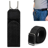 Devta BuckleLess Belt Hook Tactical Metal Hook Elastic Belt | Unisex BuckleLess Invisible Waist Belt For Work, Casual Wear & E